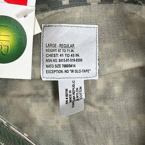 Propper ACU Coat Jacket Mens LARGE Regular NIR Uniform Battle Near Infrared - Picture 5 of 9